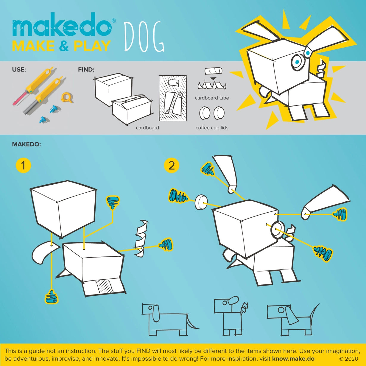 Makedo Create Kit - Cardboard Construction Toolkit