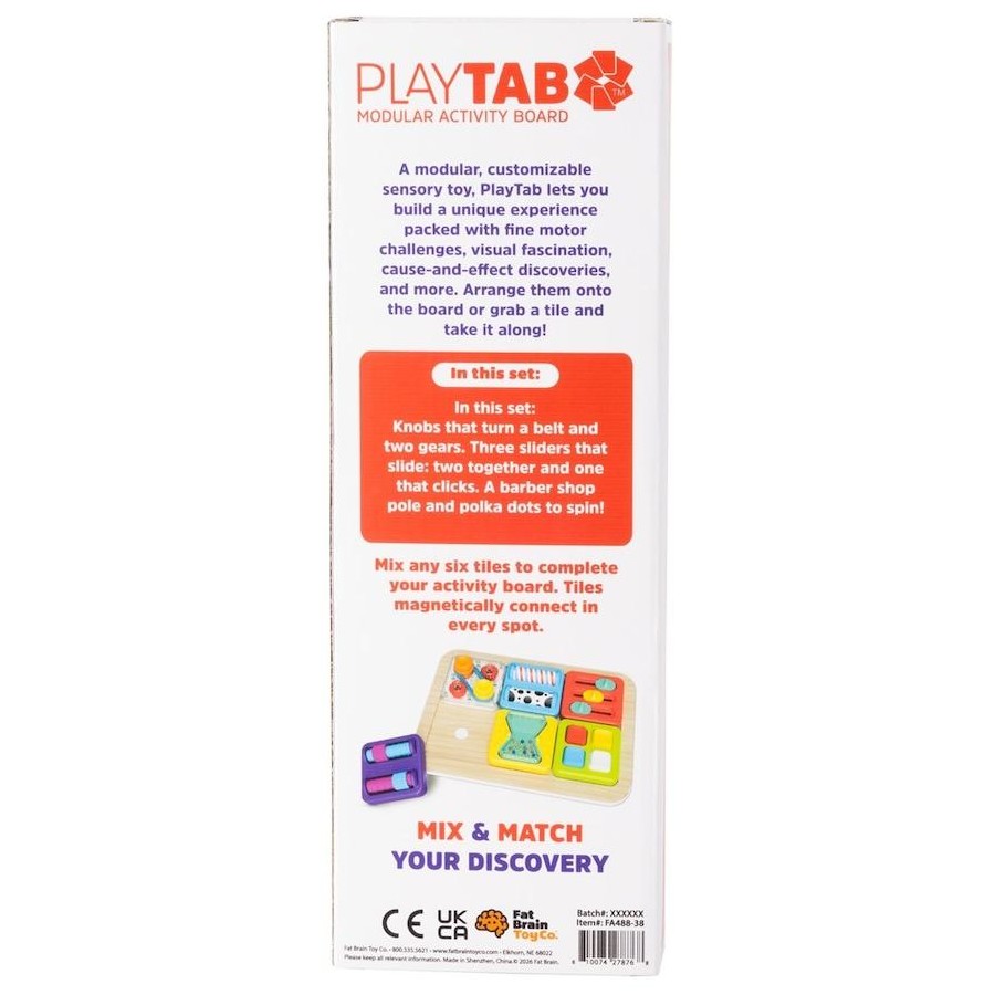 Fat Brain - PlayTab Sensory Set 6 (Pulleys, Sliders and Spinners)