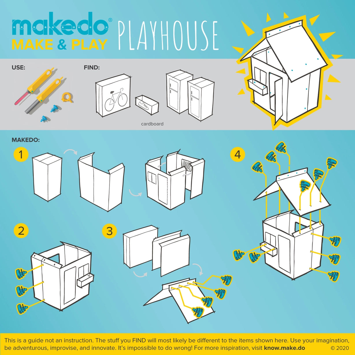 Makedo Create Kit - Cardboard Construction Toolkit