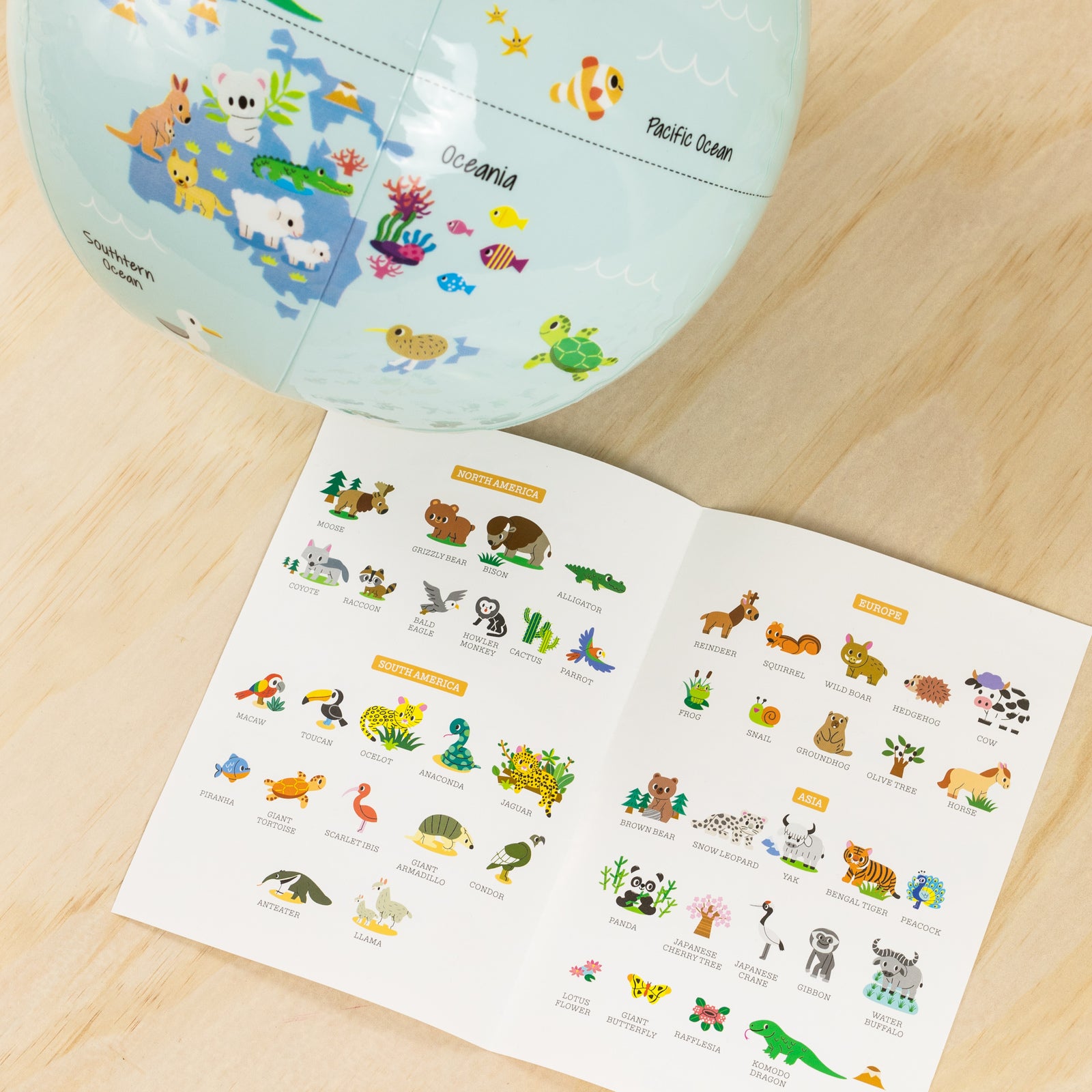 Tiger Tribe World Globe - Baby Animals