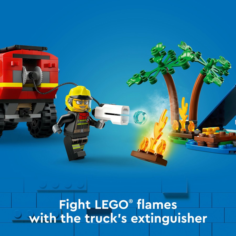 LEGO City 4x4 Fire Truck with Rescue Boat 60412