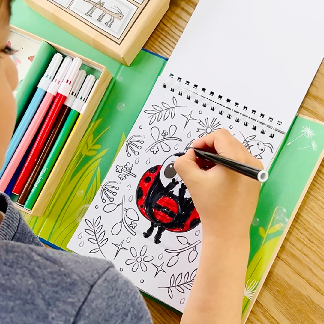 Tiger Tribe Colouring Set - Backyard Bugs