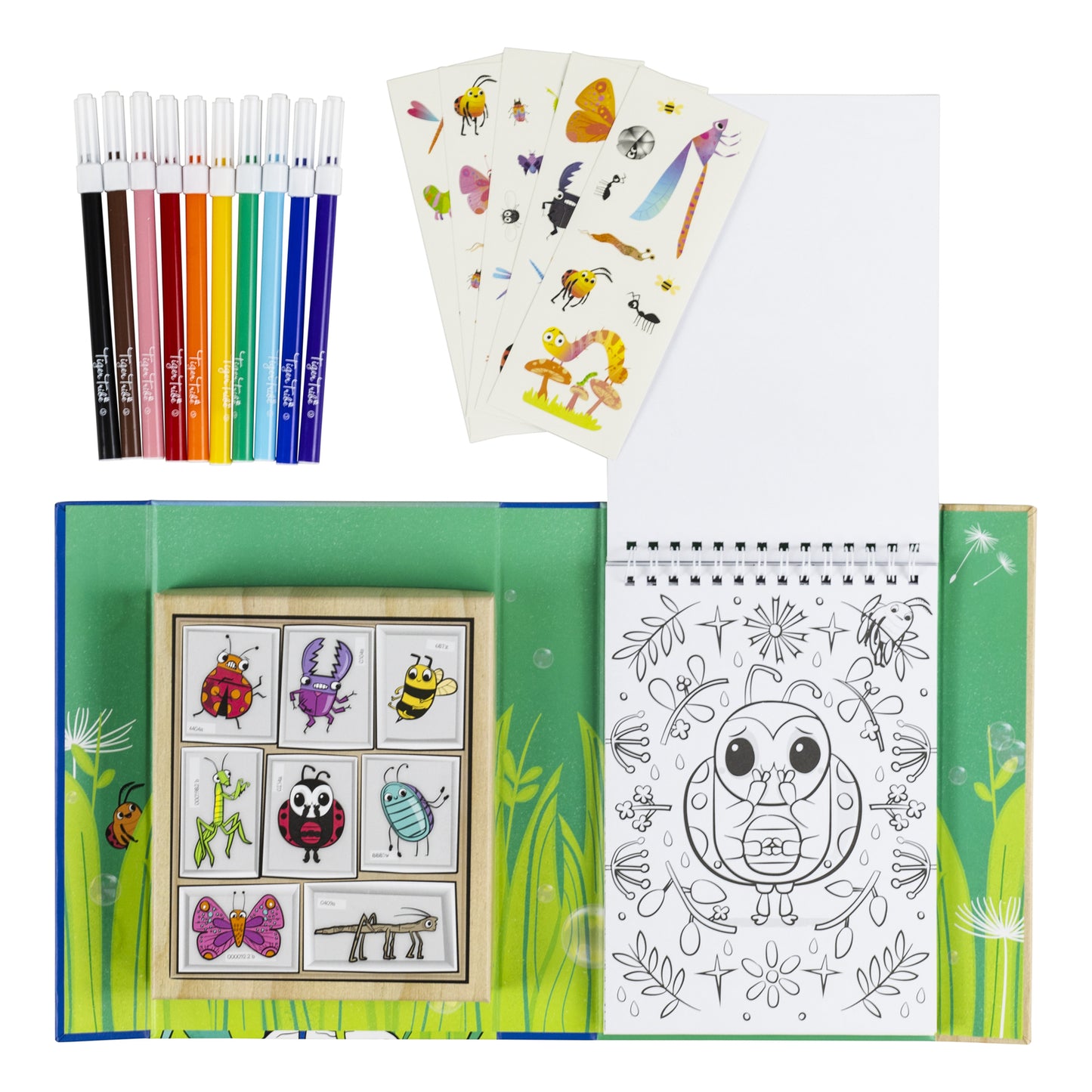 Tiger Tribe Colouring Set - Backyard Bugs