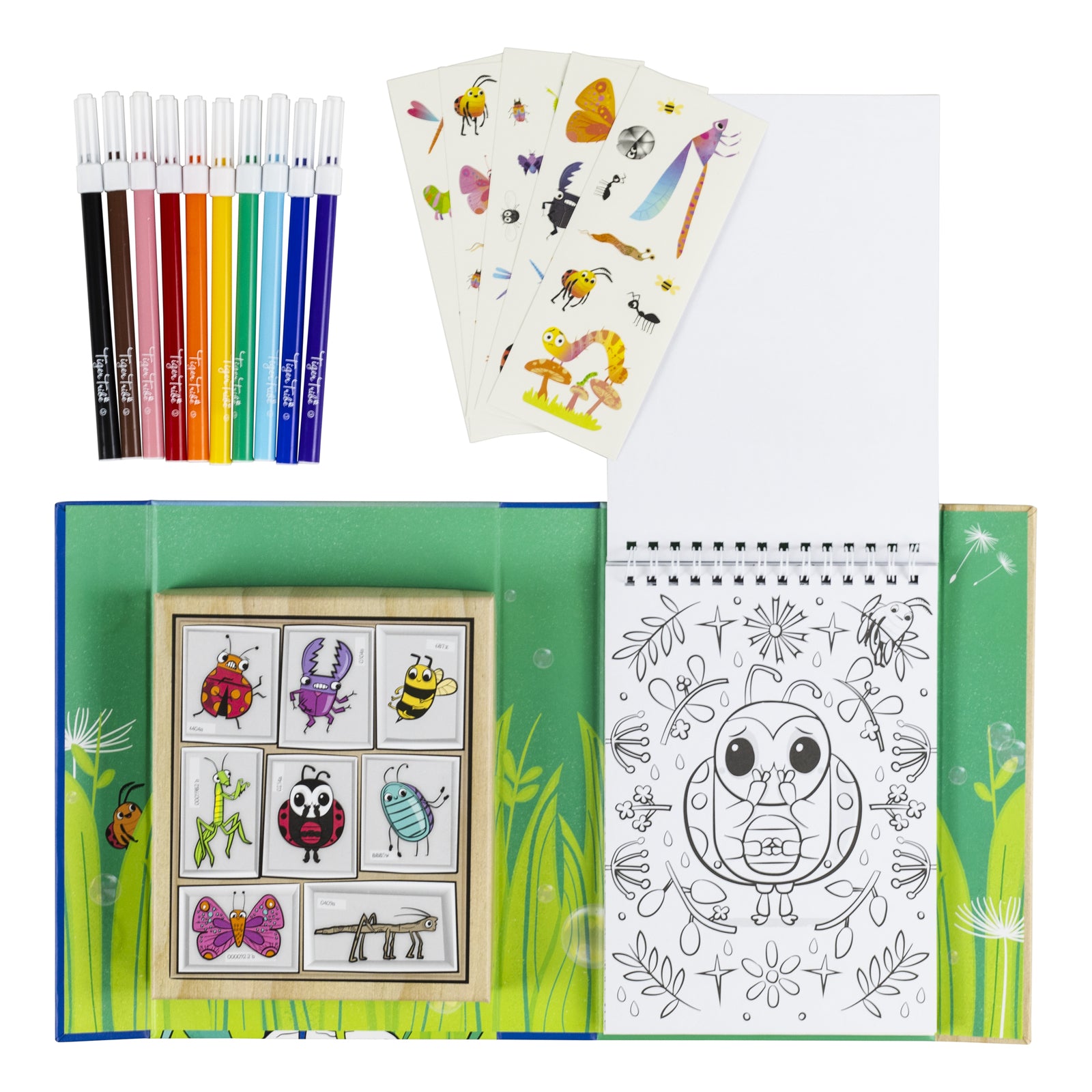 Tiger Tribe Colouring Set - Backyard Bugs