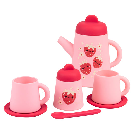 Tiger Tribe Silicone Tea Set - Strawberry Patch