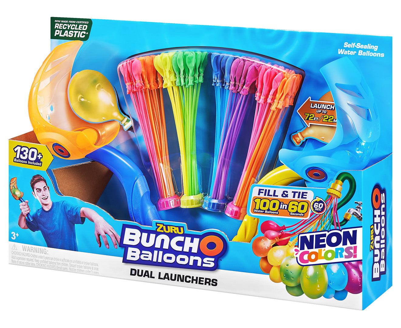 Zuru Bunch O Balloons Launcher 2 Pack with 100 Neon Water Balloons