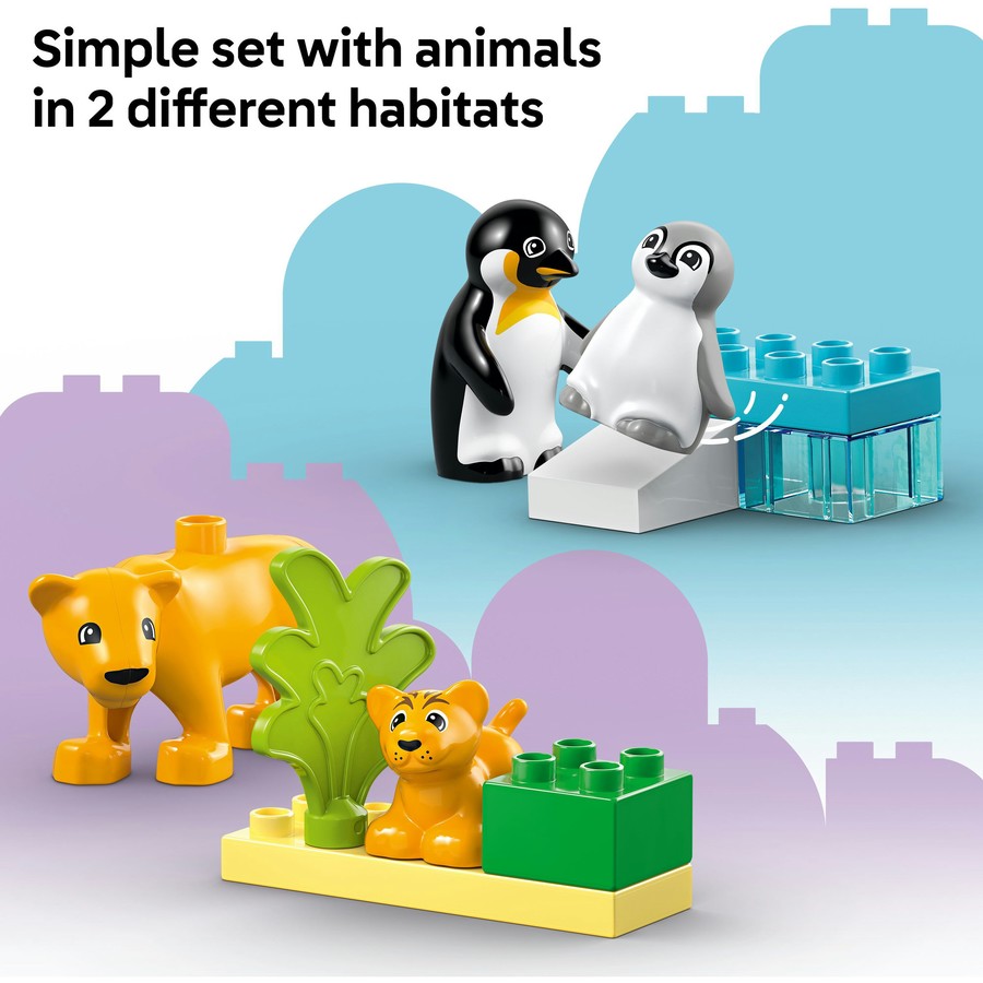 DUPLO by LEGO Wild Animal Families: Penguins & Lions 10442