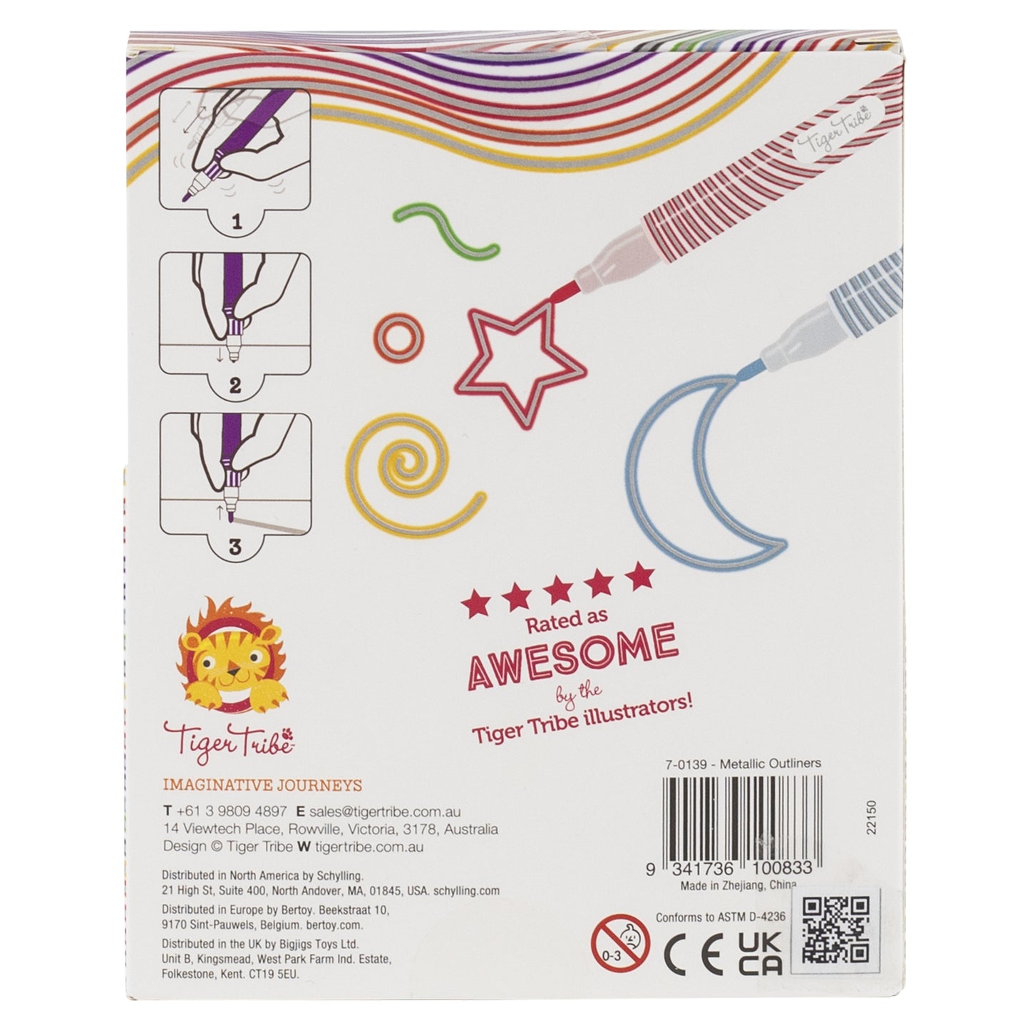 Tiger Tribe Metallic Outliners