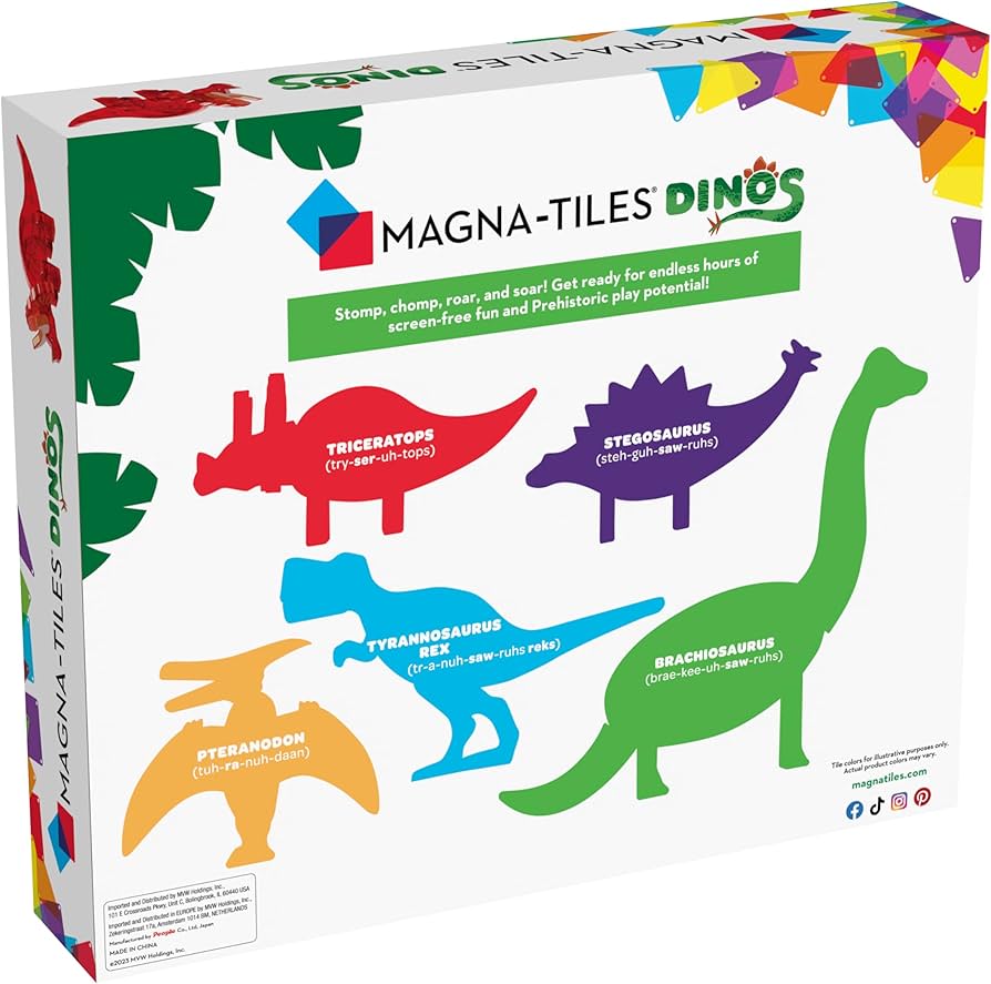 Magna-Tiles Dinos - 5 Piece Set