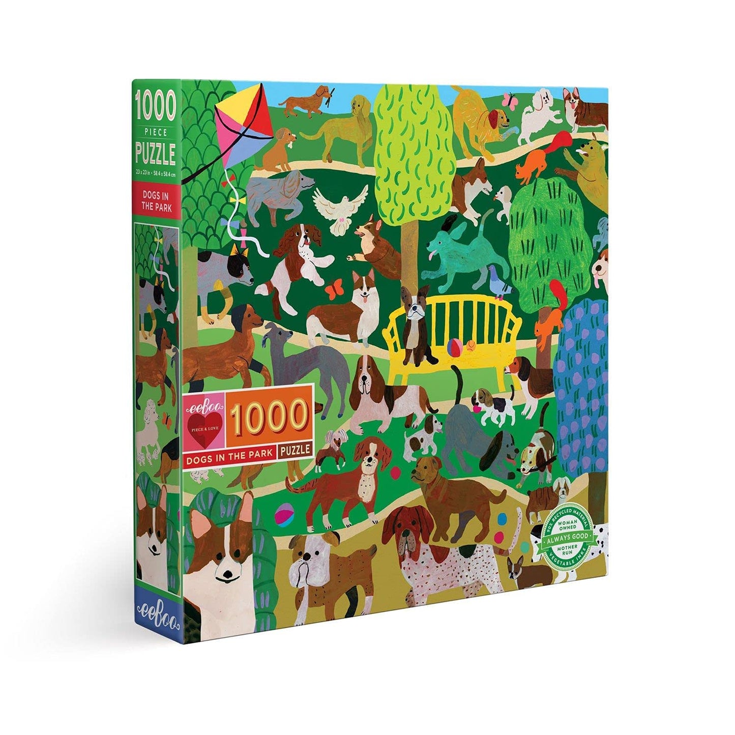 Eeboo Puzzle Dogs in Park 1000pc