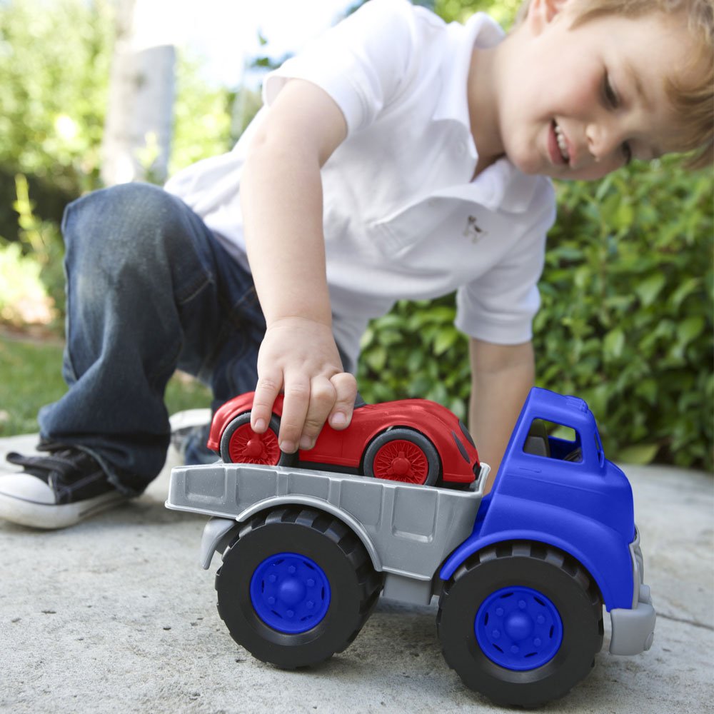 Green Toys Flatbed Truck with Red Race Car