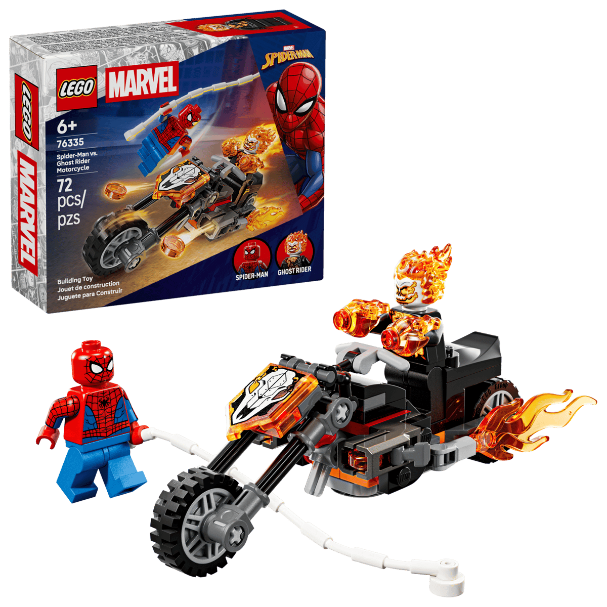 LEGO Marvel Super Heroes Spider-Man vs. Ghost Rider Motorcycle 76335