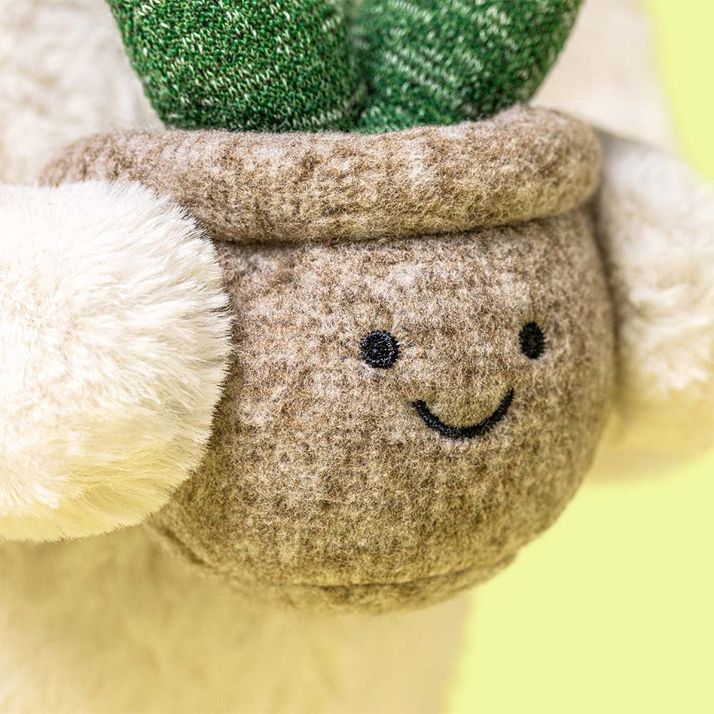 Jellycat Bashful - Cream Bunny with Plant
