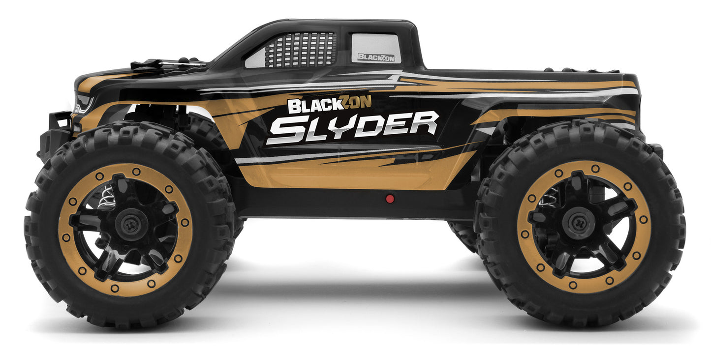 Blackzon Slyder MT 1/16 4WD Electric Remote Control Monster Truck - Gold 540101