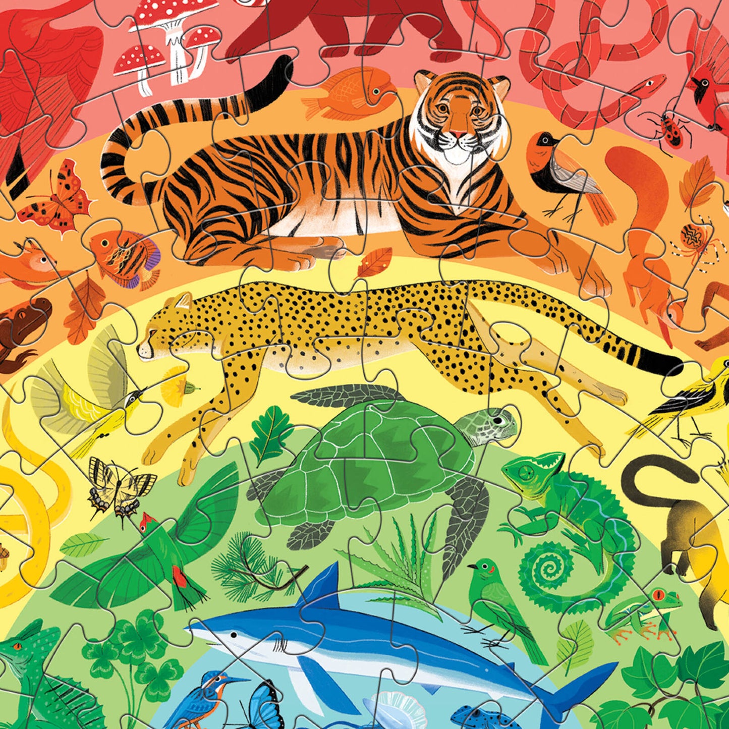 Crocodile Creek - Rainbow Puzzle - Animals | 100 Piece