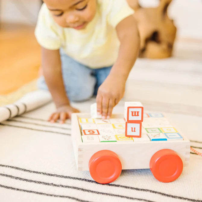 Melissa & Doug ABC 1, 2, 3 Wooden Block Cart