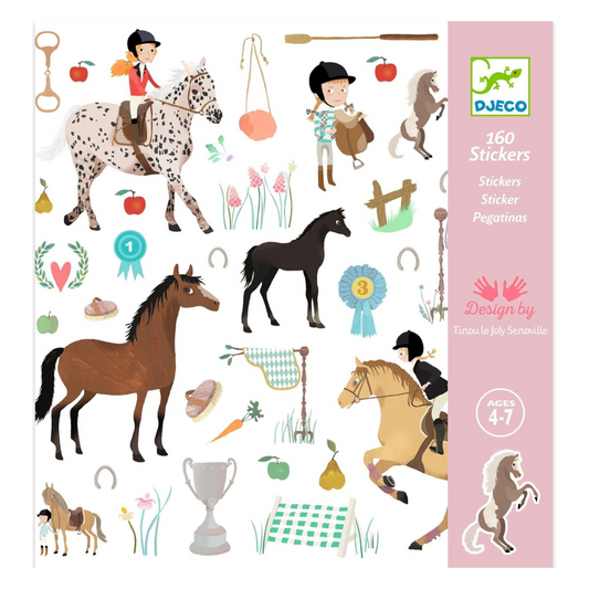 Djeco Stickers Horse 160pc