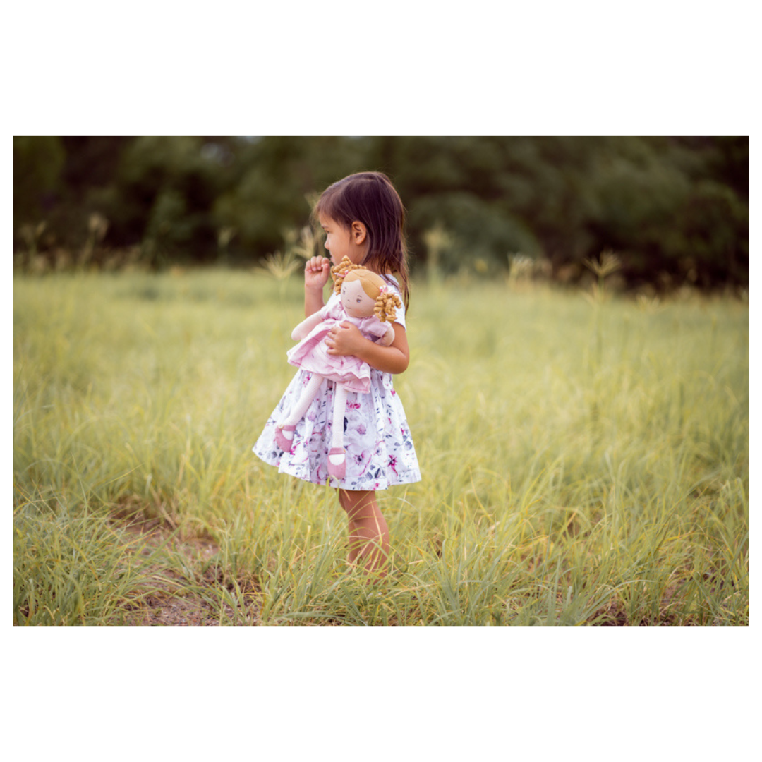 Bonikka Amelia Linen Doll with Brown Hair