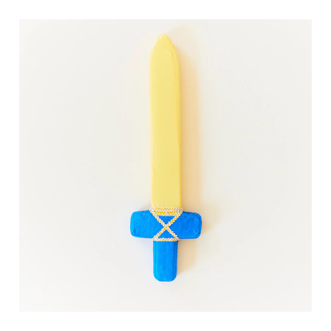 Sarah's Silks Soft Swords Blue with Golden Blade