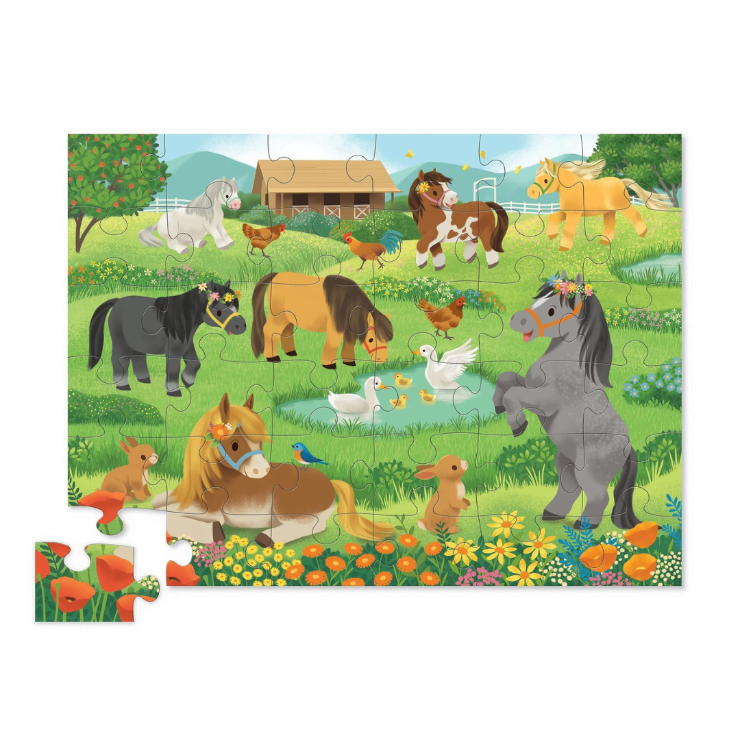 Crocodile Creek - Classic Floor Puzzle - Pretty Ponies | 36 Piece