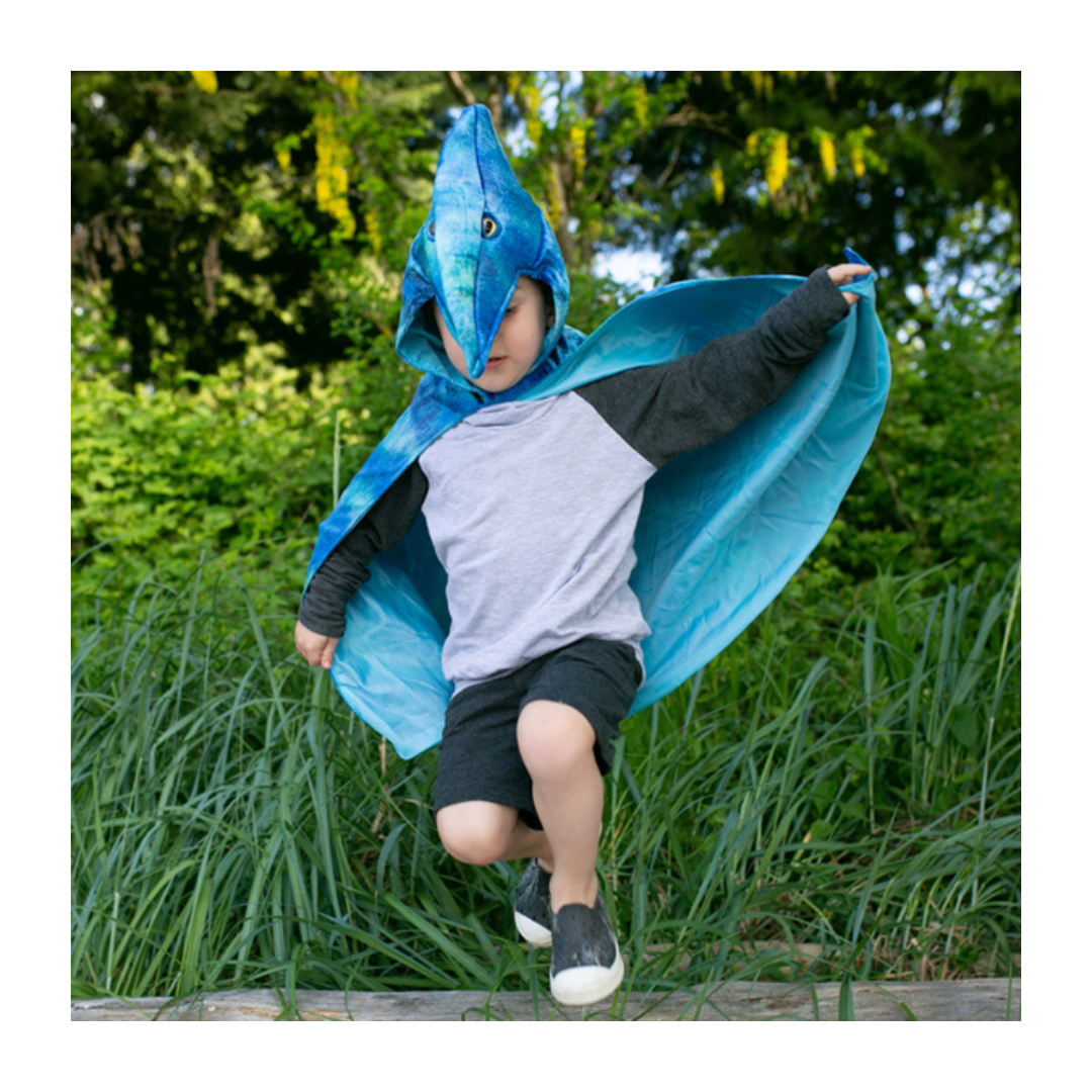 Great Pretenders - Blue Pterodactyl Hooded Cape
