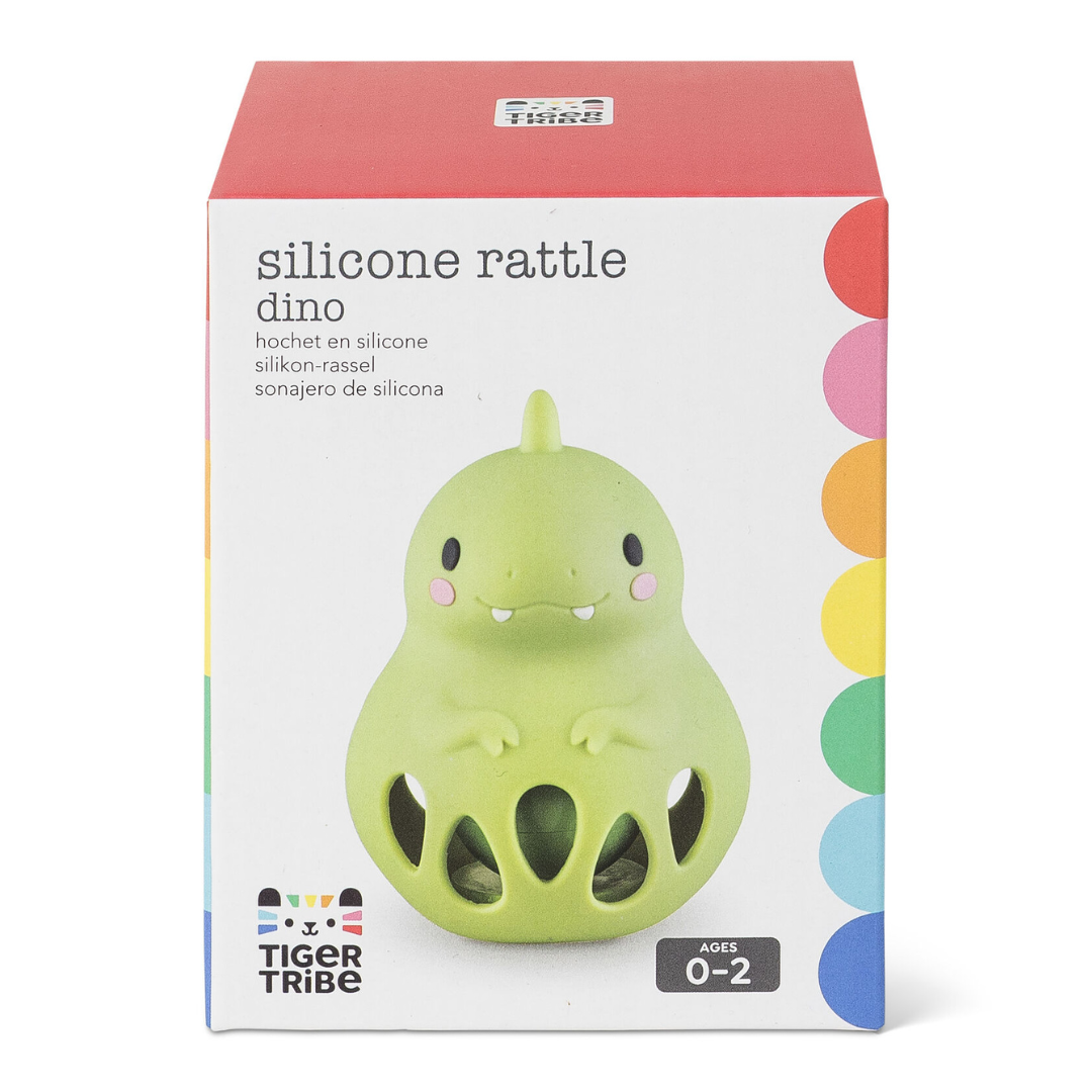 Tiger Tribe Silicone Rattle - Dino