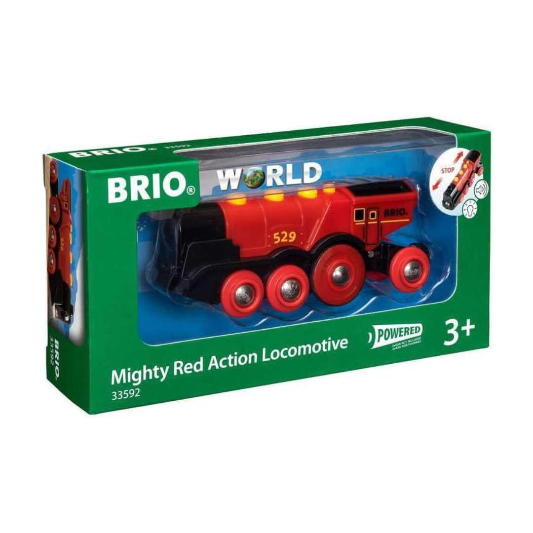 BRIO Train Mighty Red Action Locomotive Battery Powered