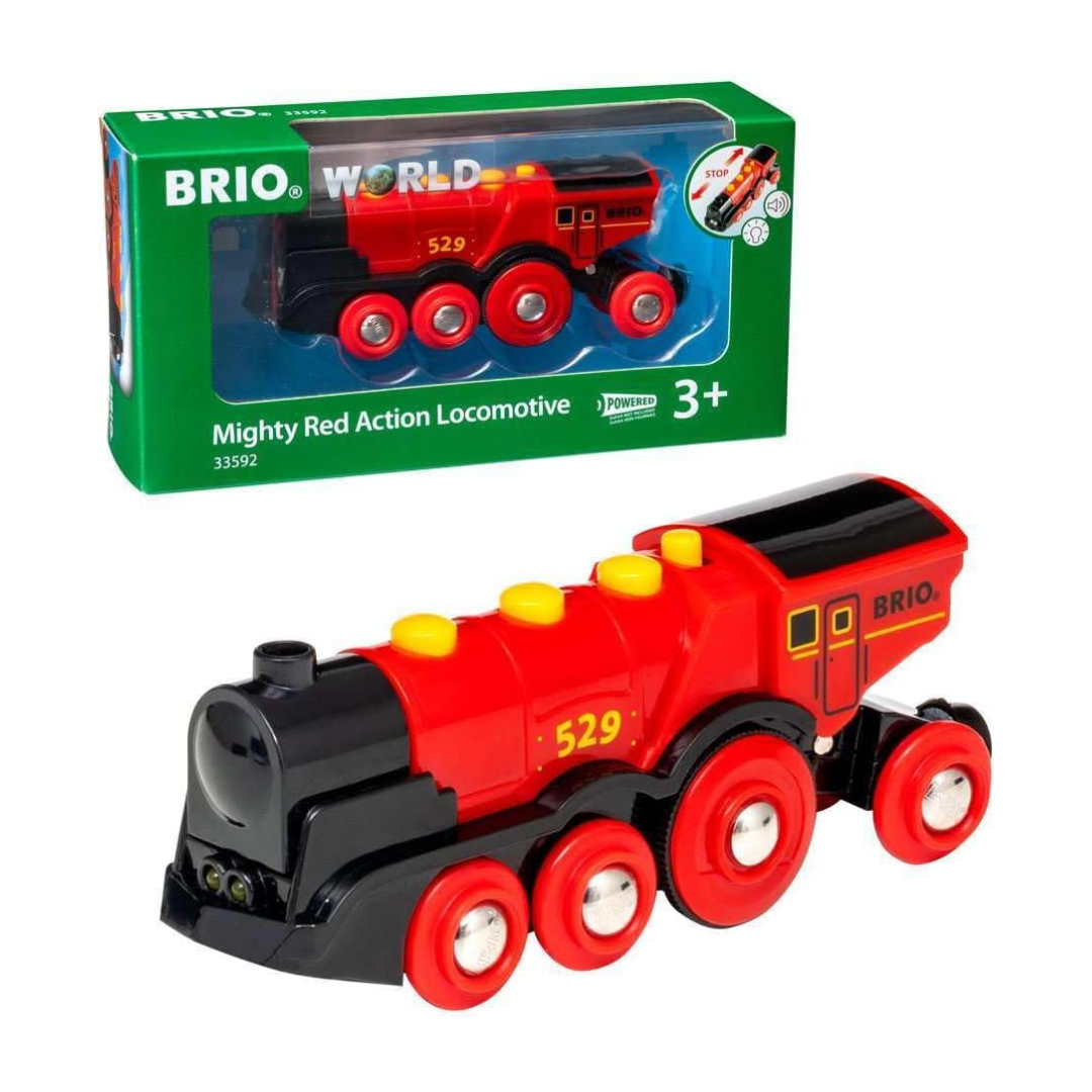 BRIO Train Mighty Red Action Locomotive Battery Powered