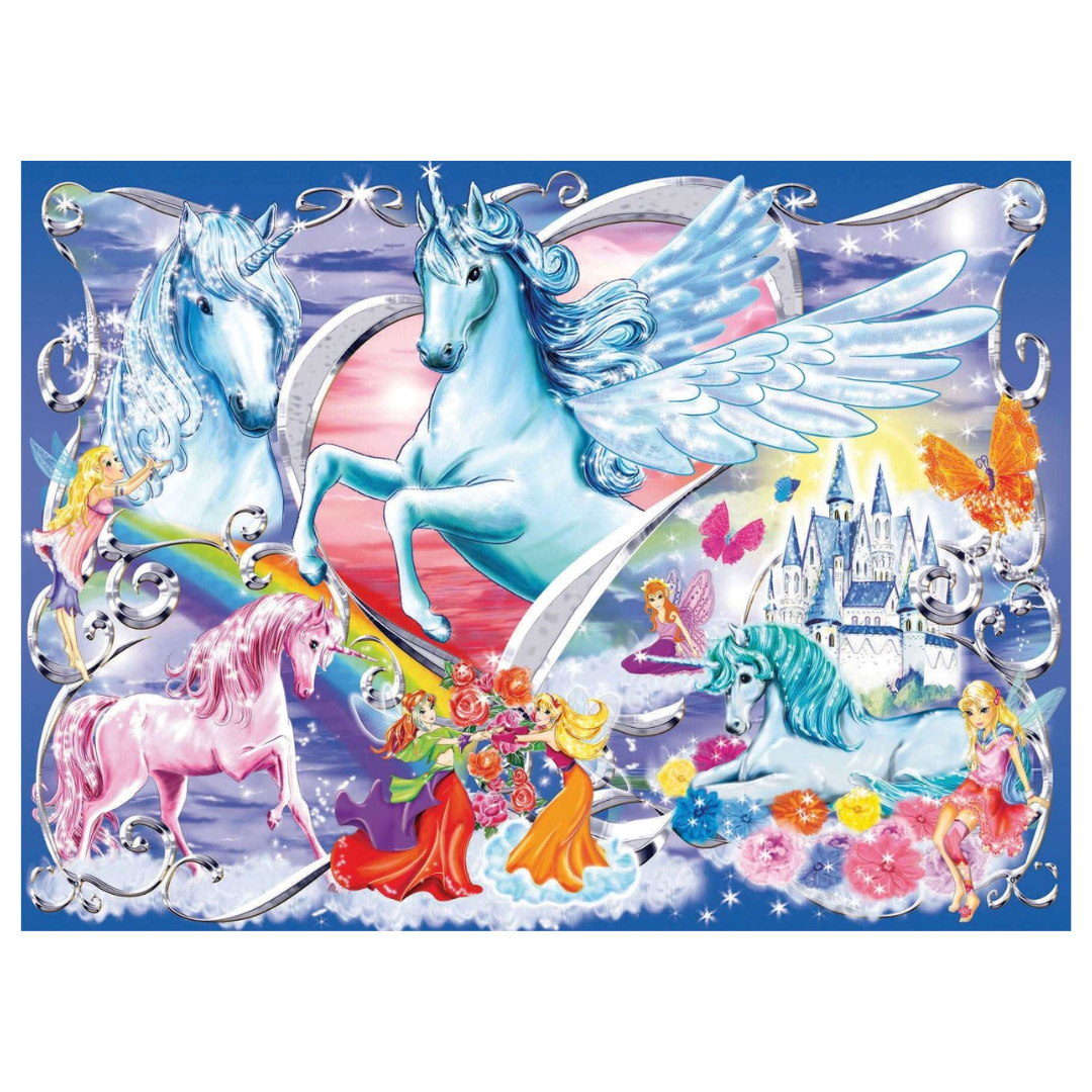 Ravensburger Amazing Unicorns Glitter Puzzle 100pc