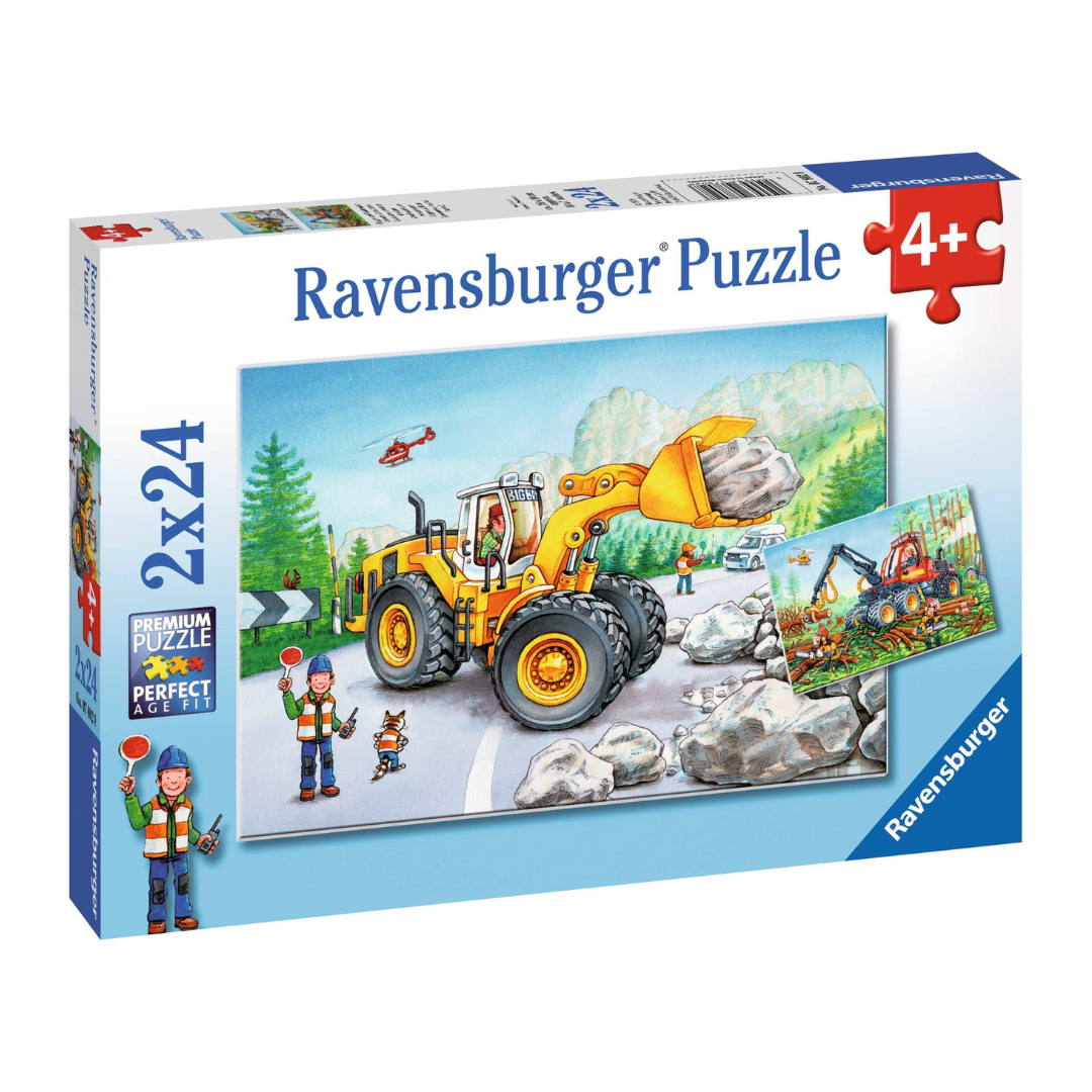 Ravensburger Diggers At Work Puzzle 2 x 24pc