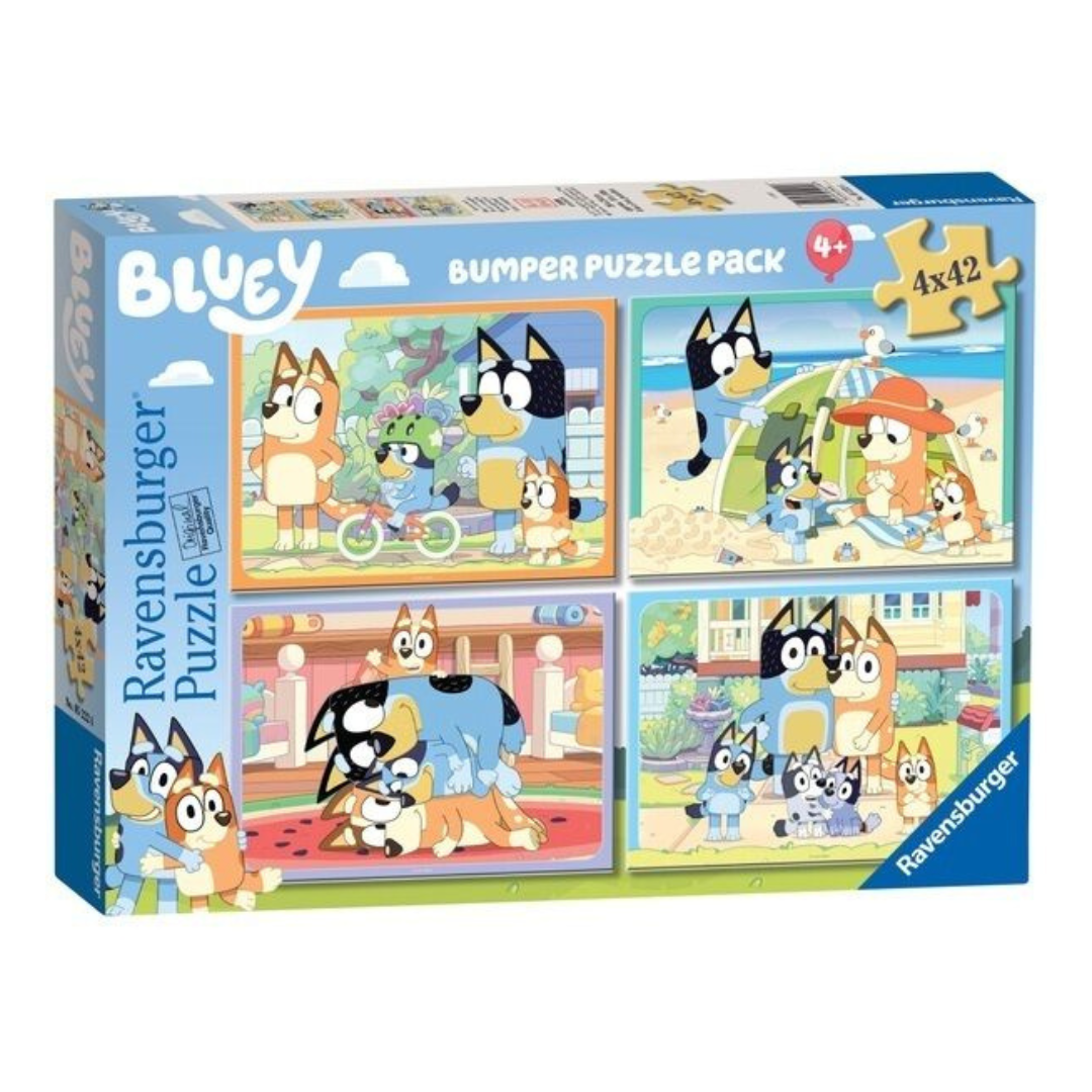 Ravensburger Bluey Gotta Be Done! Bumper Puzzle Pack 4 x 42pc