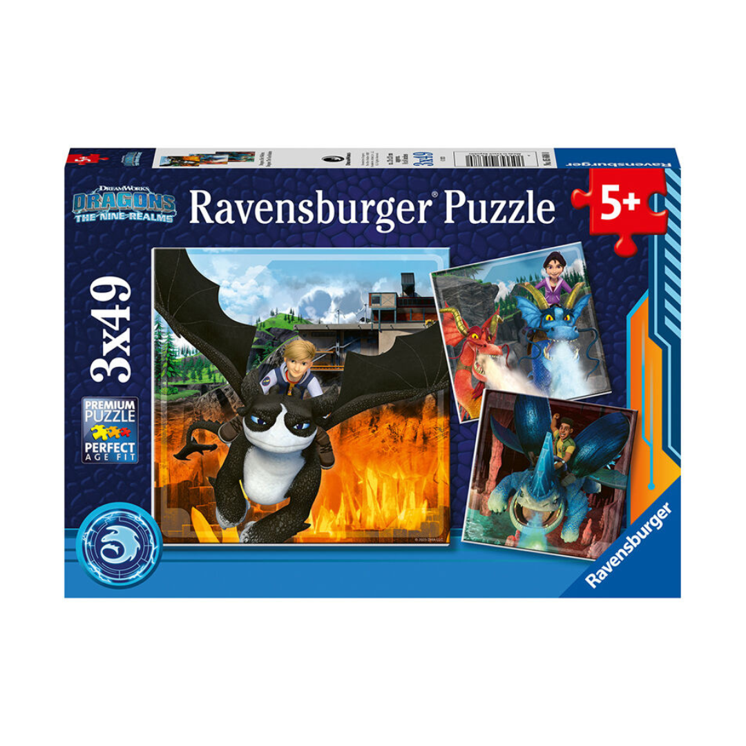 Ravensburger Wild Things Dragons Puzzle 3 x 49pc