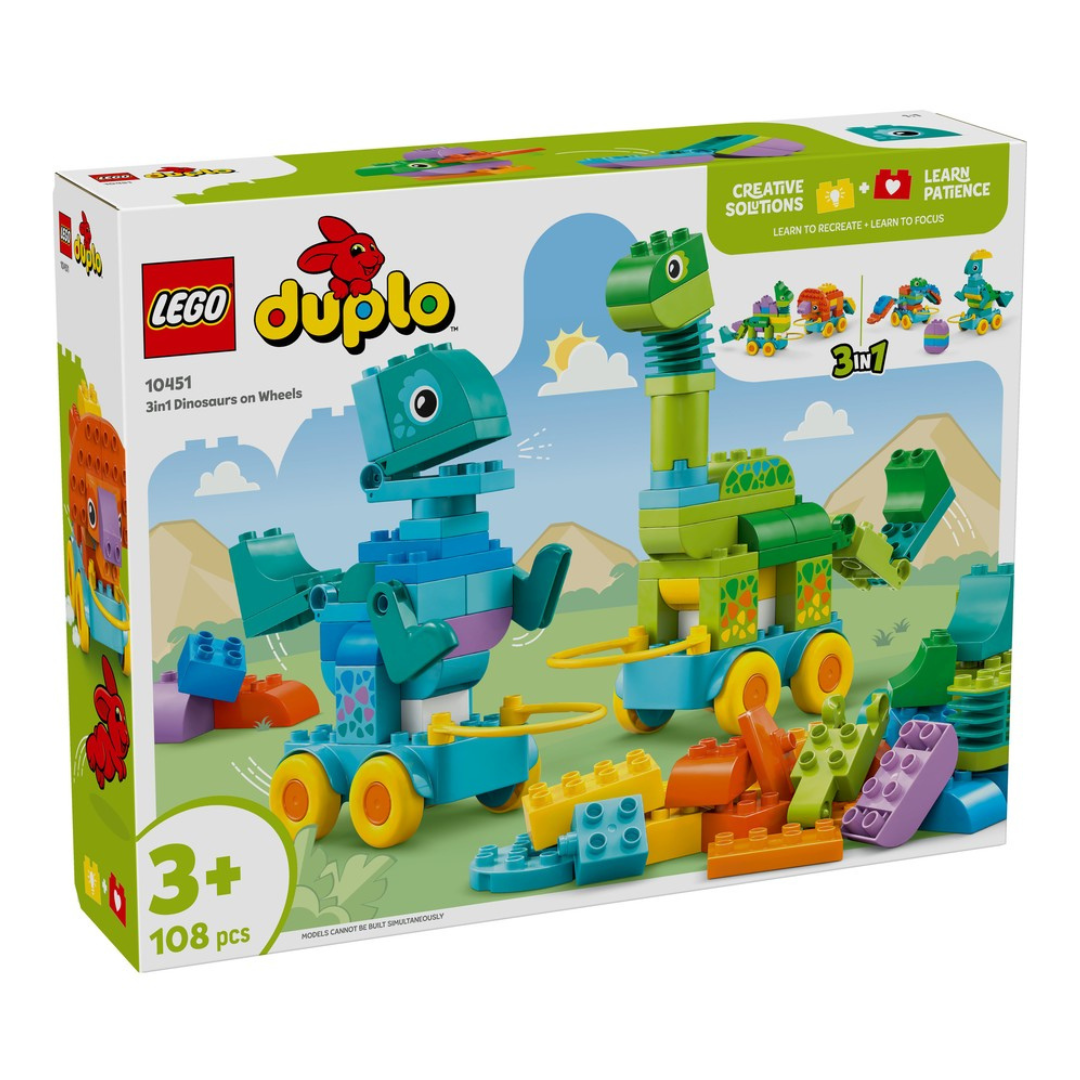DUPLO by LEGO 3 in 1 Dinosaurs on Wheels 10451