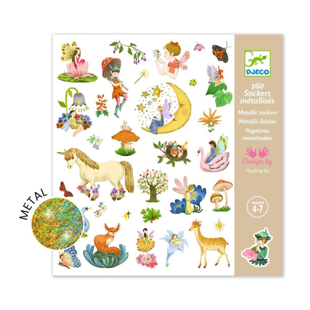 Djeco 160 Metallic Fantasy Stickers
