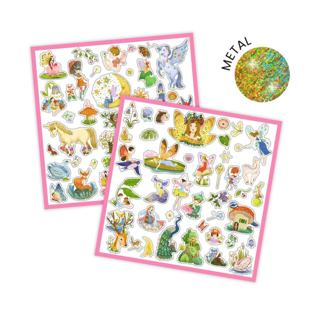 Djeco 160 Metallic Fantasy Stickers