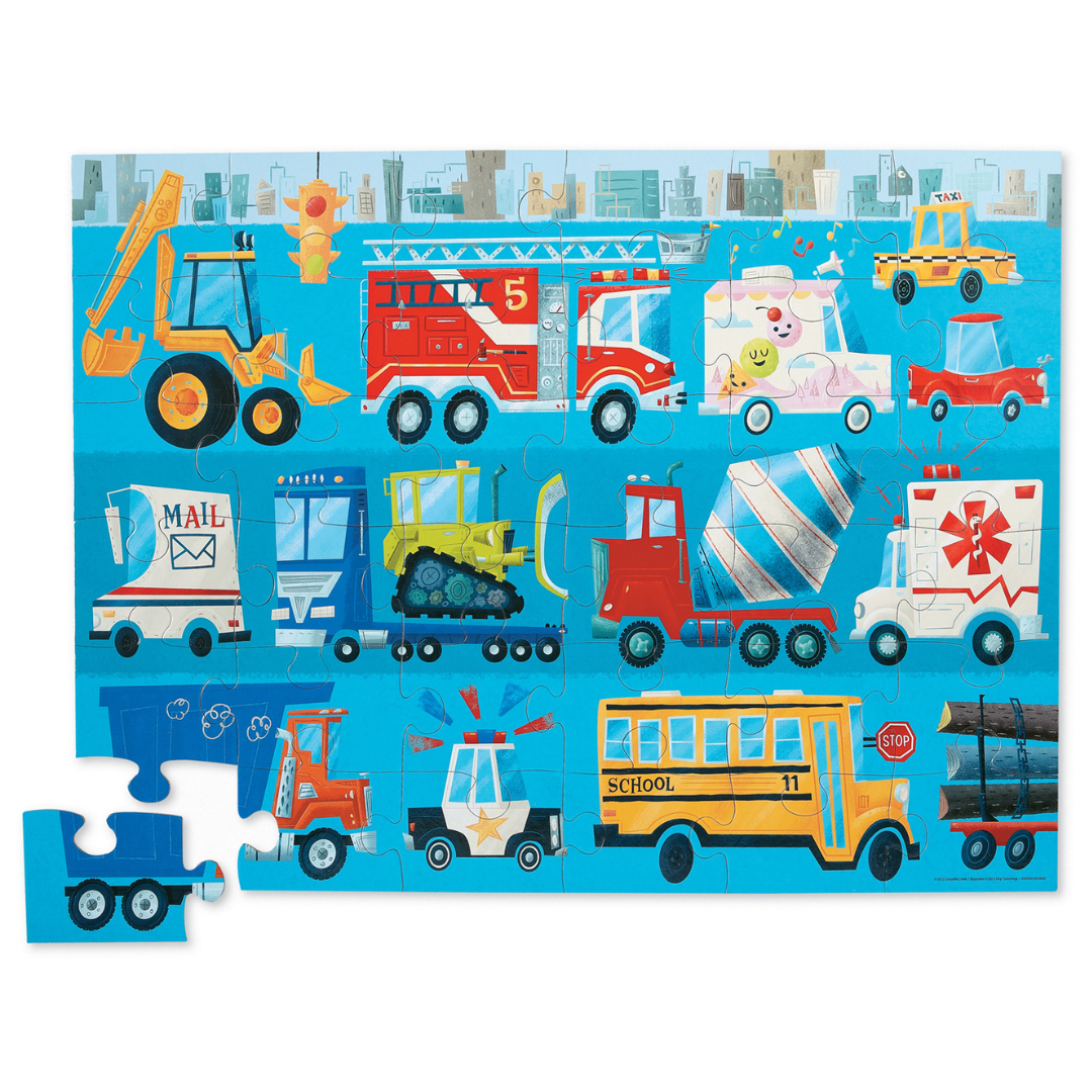 Crocodile Creek - Classic Floor Puzzle - Vehicles | 36 Piece
