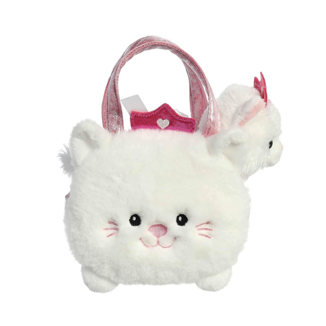 Fancy Pals - White Princess Cat in Kitty Bag