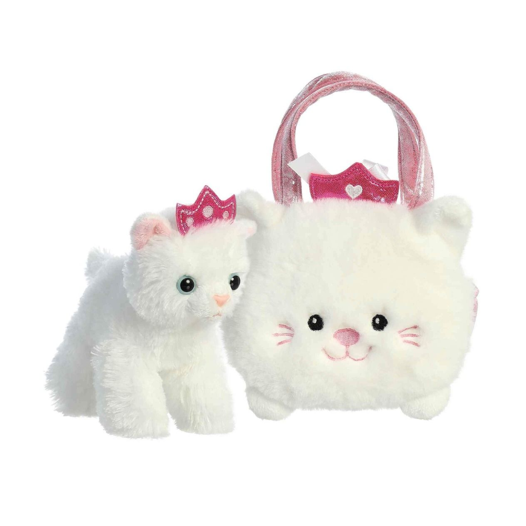 Fancy Pals - White Princess Cat in Kitty Bag