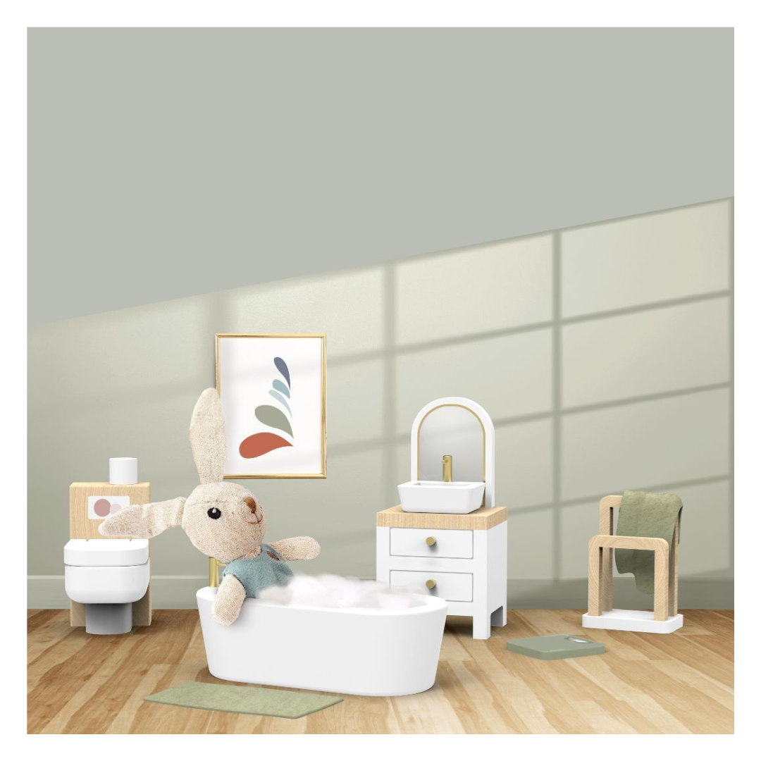 Speedy Monkey - Doll House Bathroom + 1 Character