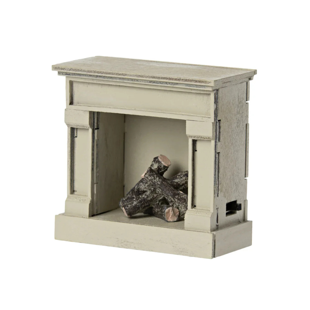 Maileg Miniature Fireplace Off White