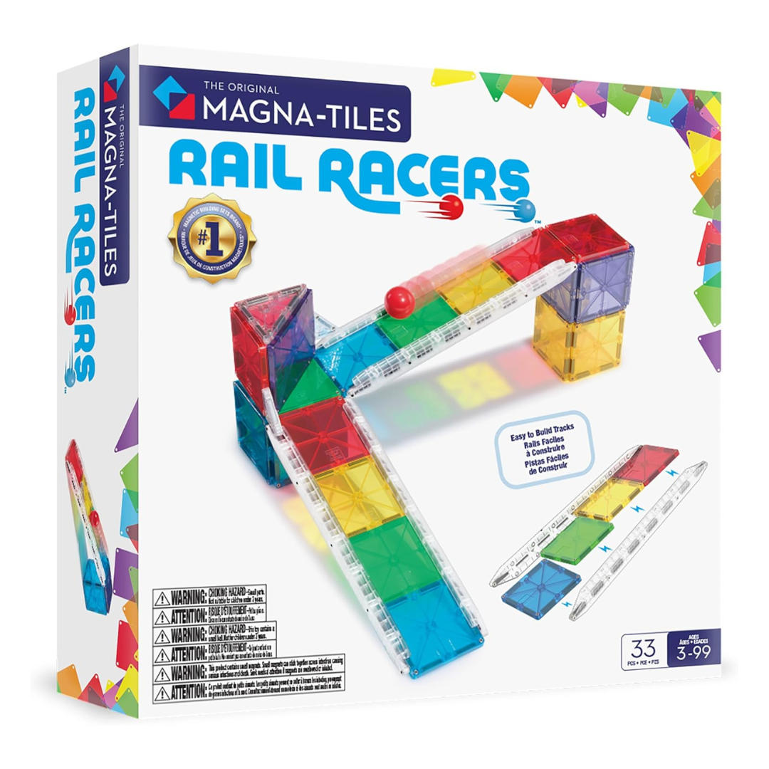Magna-Tiles Rail Racers - 33 Piece Set