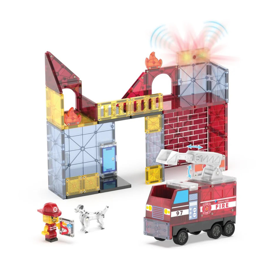 Magna-Tiles Fire Station - 50 Piece Set