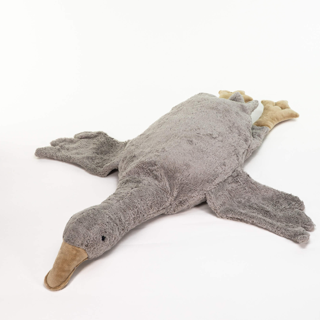 SENGER Cuddly Animal - Goose Large Grey Vegan with Removable Heat/Cool Pack