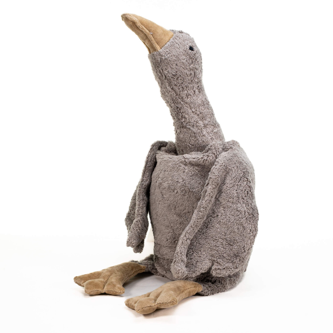 SENGER Cuddly Animal - Goose Large Grey Vegan with Removable Heat/Cool Pack