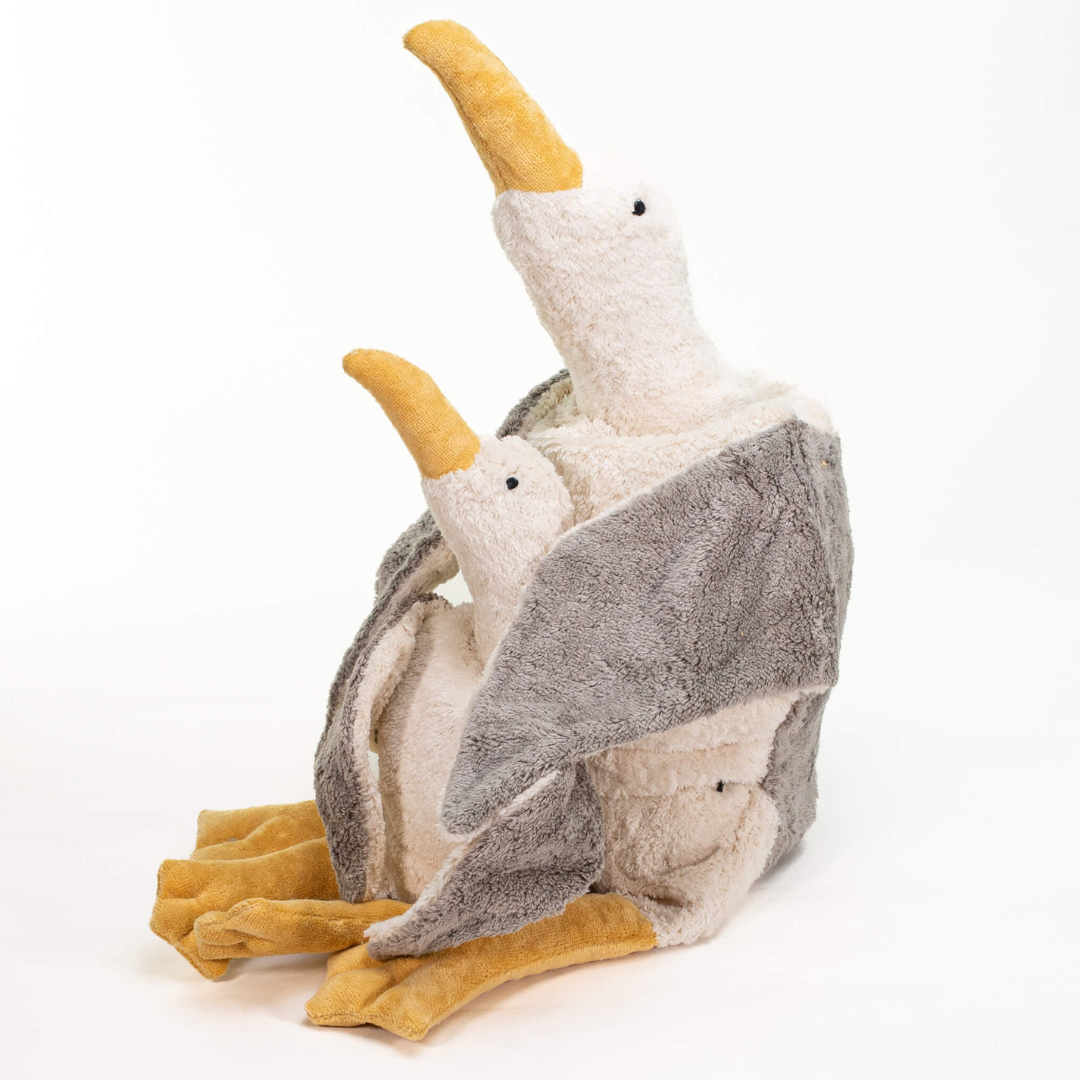 SENGER Cuddly Animal - Seagull Small Grey Vegan with Removable Heat/Cool Pack