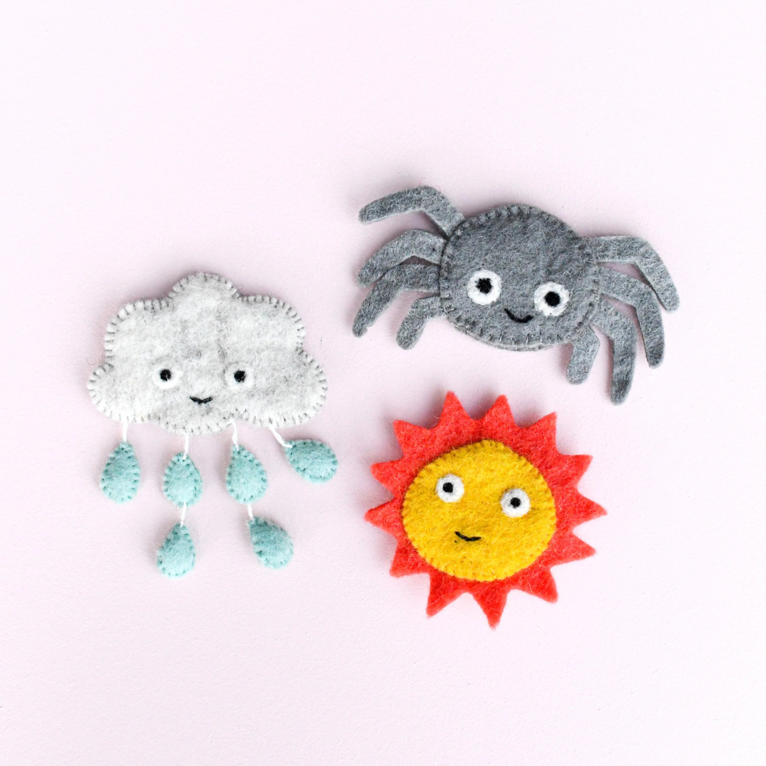 Tara Treasures - Incy Wincy Spider Finger Puppet Set