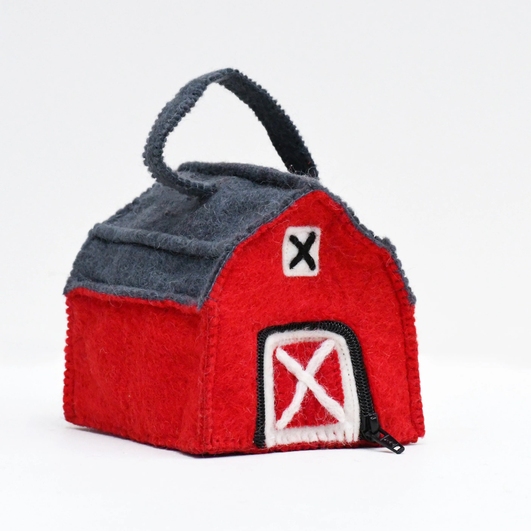 Tara Treasures - Finger Puppets - Farm Barn (Farmhouse) Bag