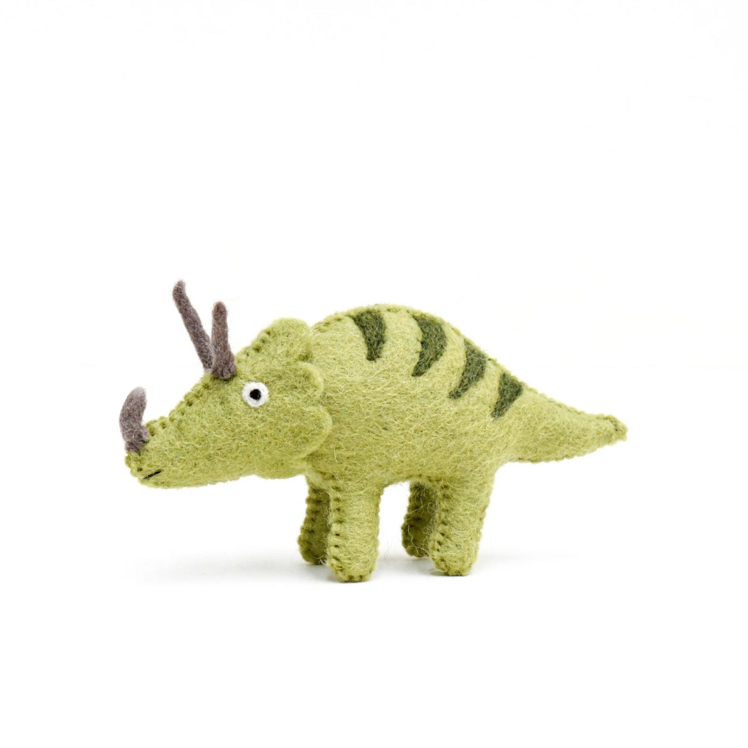 Tara Treasures - Felt Triceratops Dinosaur Toy