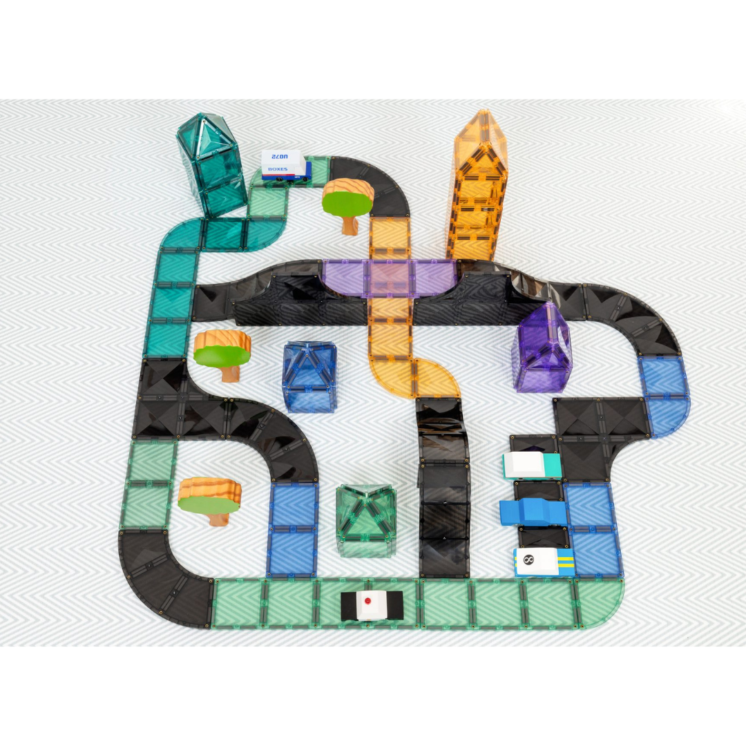 Connetix Tiles 16 Piece Ramps and Intersections Road Pack
