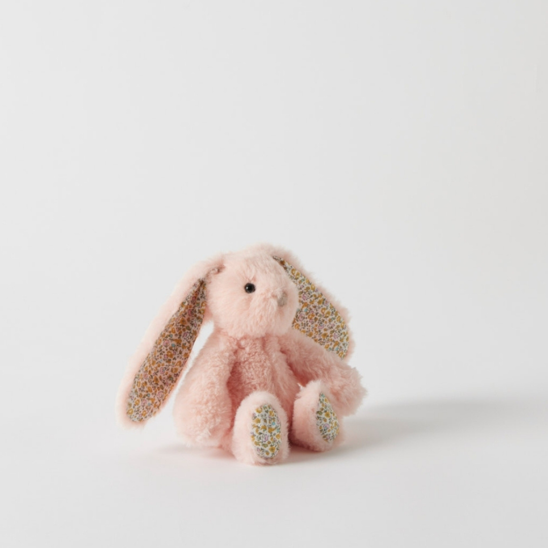 Jiggle & Giggle - Floral Peach Bunny Rattle